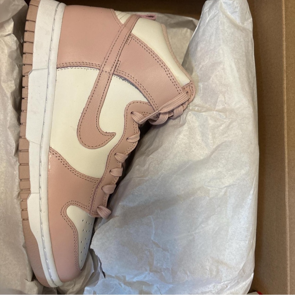 Nike Pink and White Sneakers